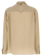 Beige Silk Blouse
