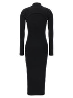 Black Cotton Midi Dress