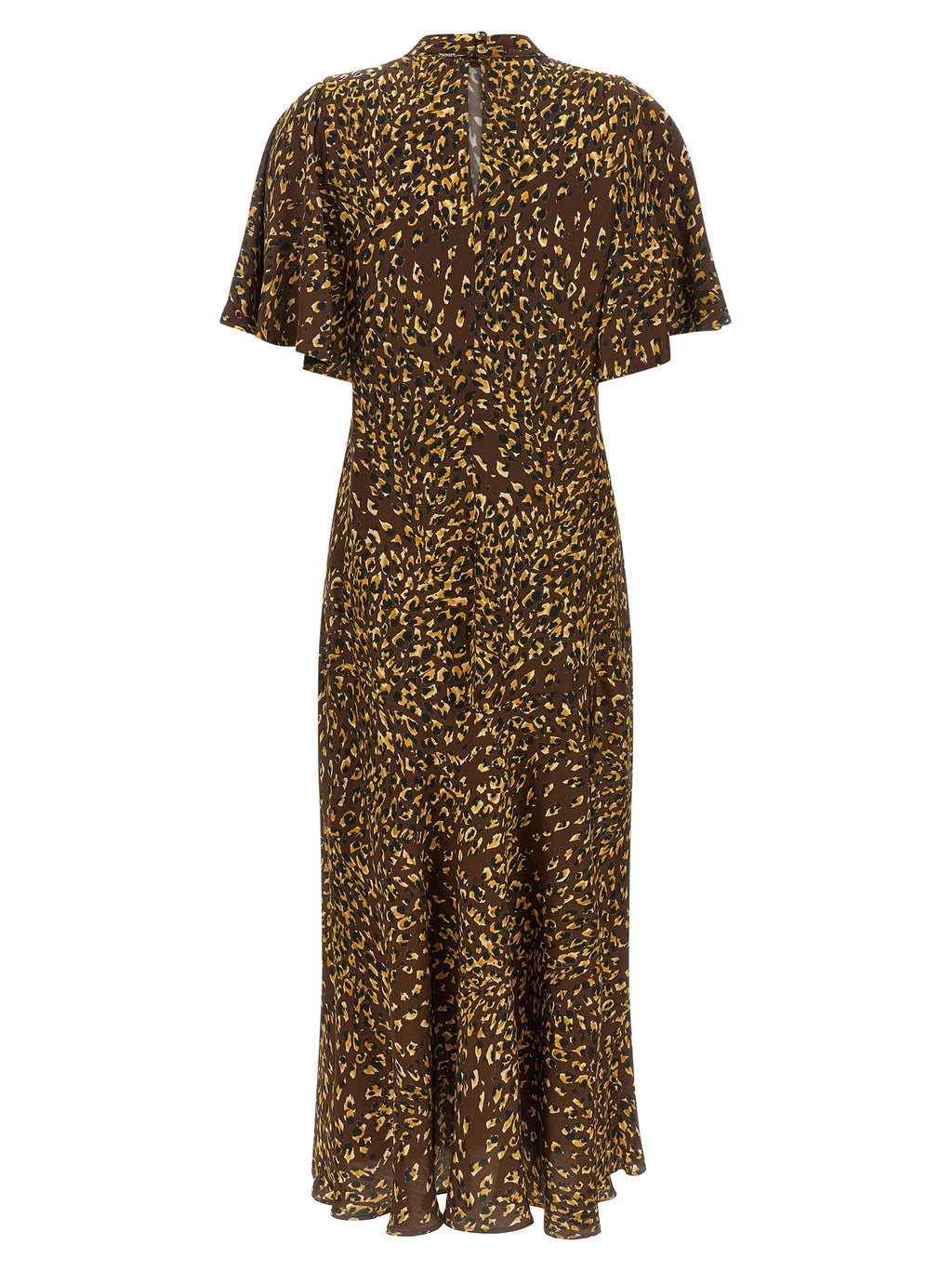 Brown Viscose Long Dress