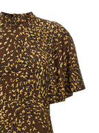 Brown Viscose Long Dress