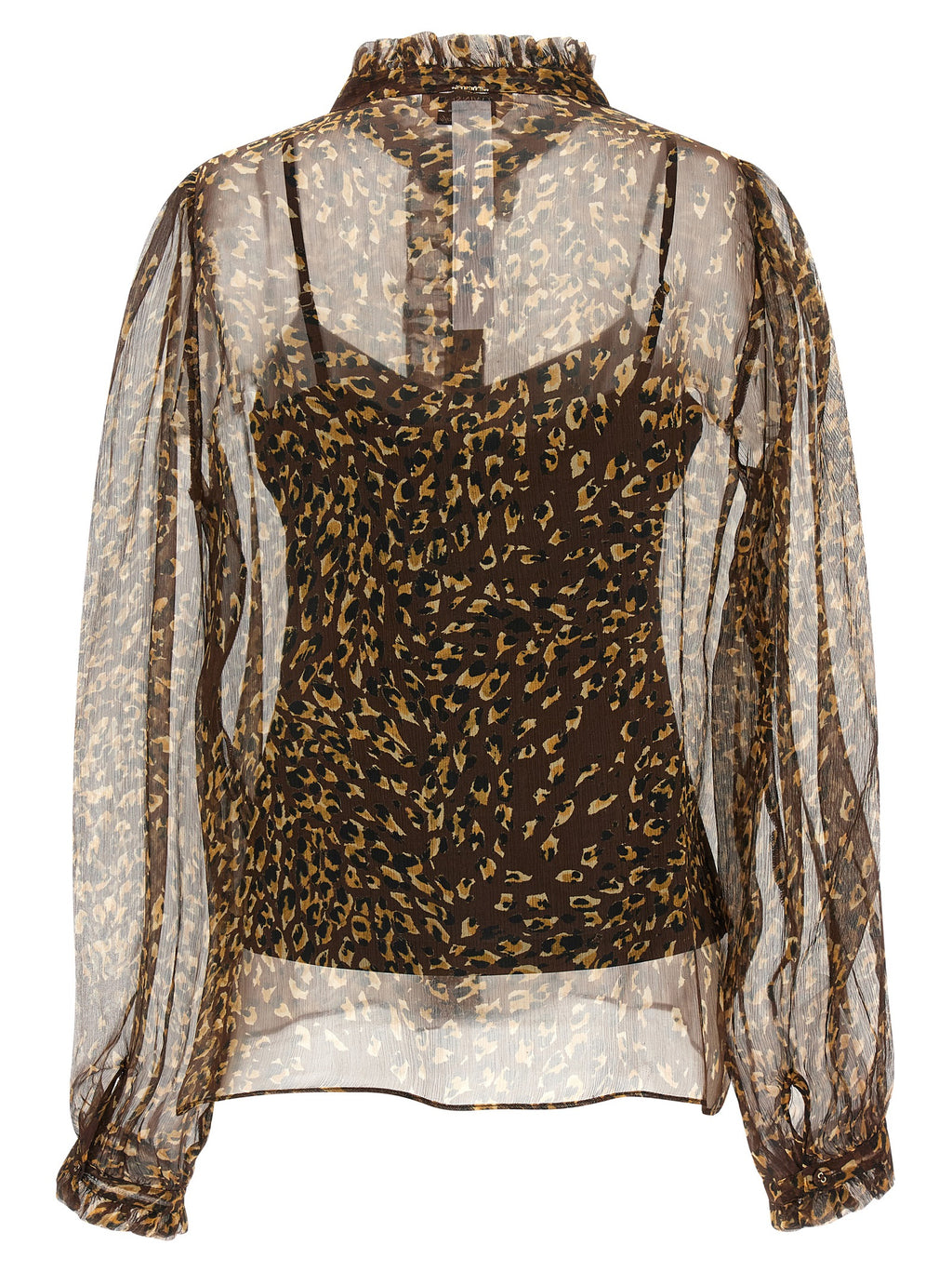 Brown Polyester Blouse