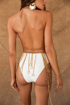 Charmed White Bikini Bottoms