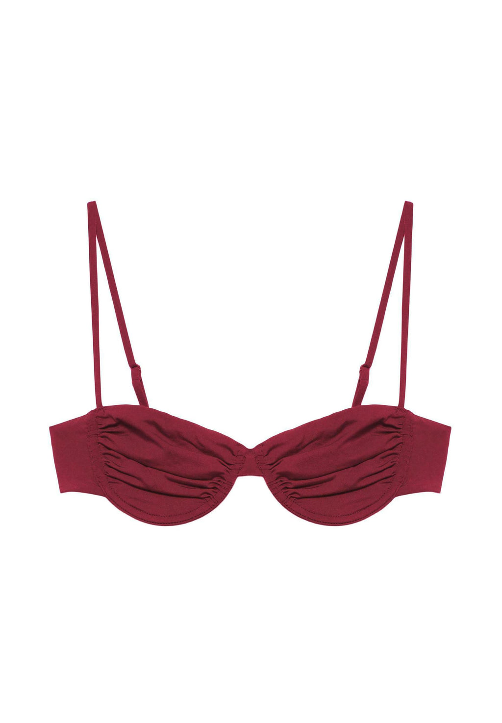 DRAPED BALCONETTE - BIKINI TOP - Bikinitop - dark red