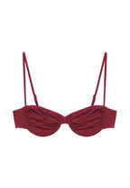 DRAPED BALCONETTE - BIKINI TOP - Bikinitop - dark red
