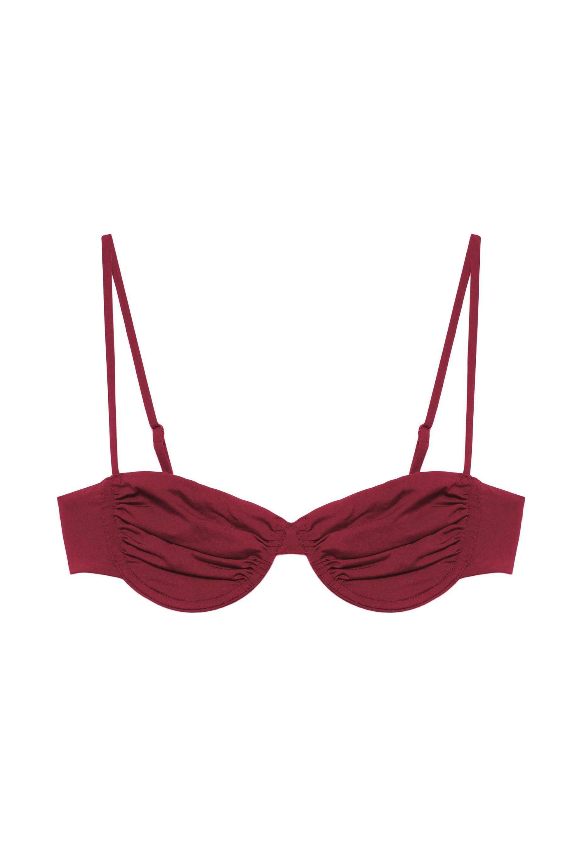 DRAPED BALCONETTE - BIKINI TOP - Bikinitop - dark red
