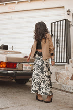Kacey Cowhide Maxi Skirt