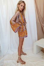 Gold Standard Multicolored Kimono Dress
