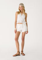 Jeansshort - white