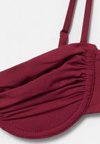 DRAPED BALCONETTE - BIKINI TOP - Bikinitop - dark red