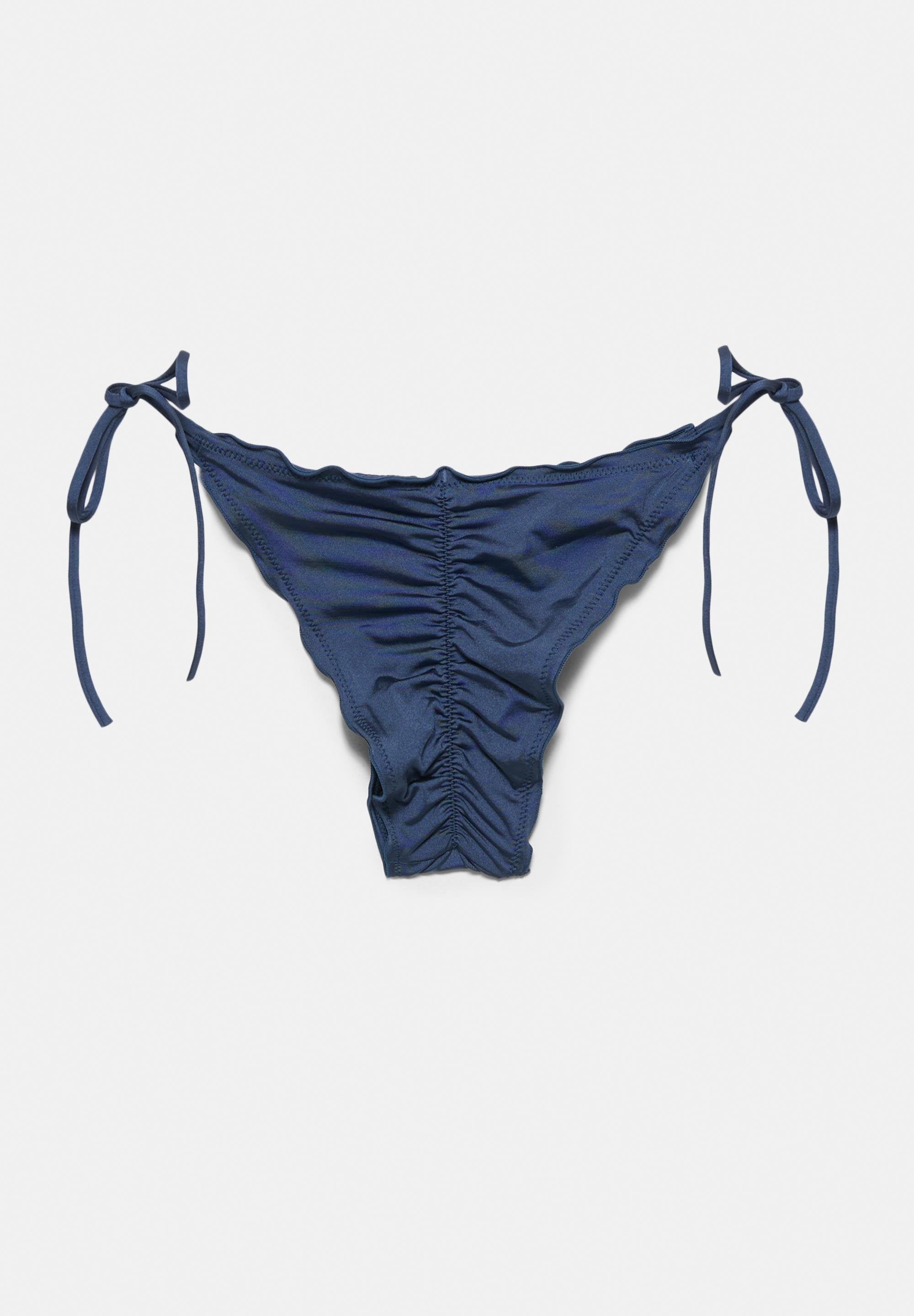 RUFFLED BIKINI BOTTOMS - Bikinibroekje - blue