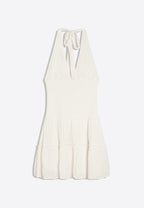 SHIMMERY RUFFLED MINI  - Jurk - white