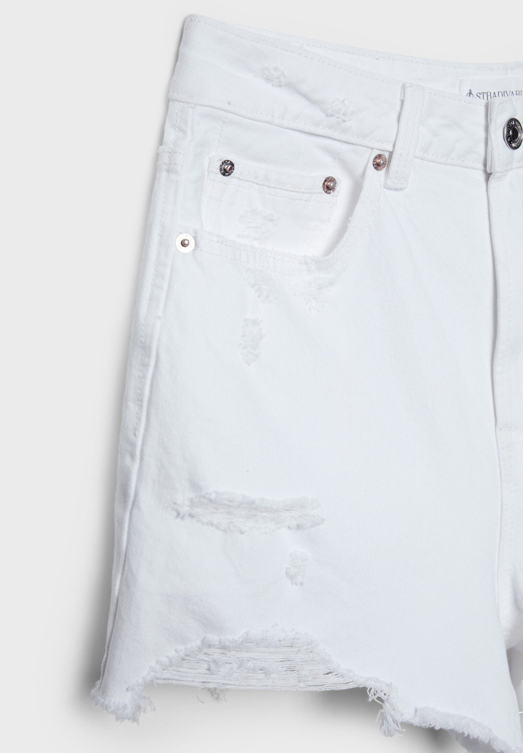 Jeansshort - white