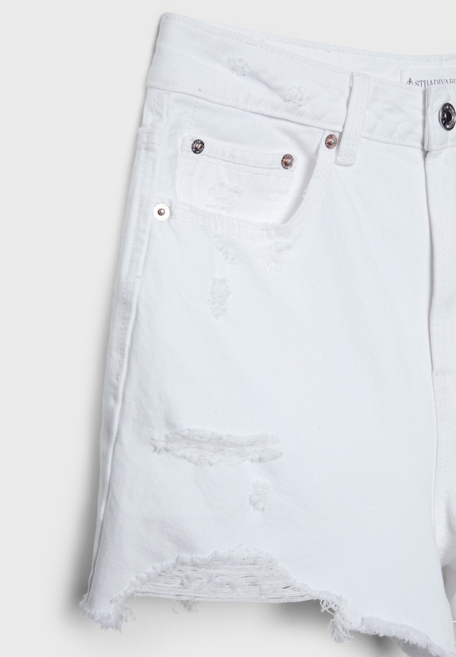 Jeansshort - white