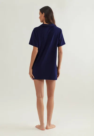 COLLAR DRESS - Dress - navy