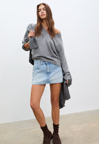 Kokerrok - light-blue denim