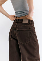 Relaxed fit jeans - brown