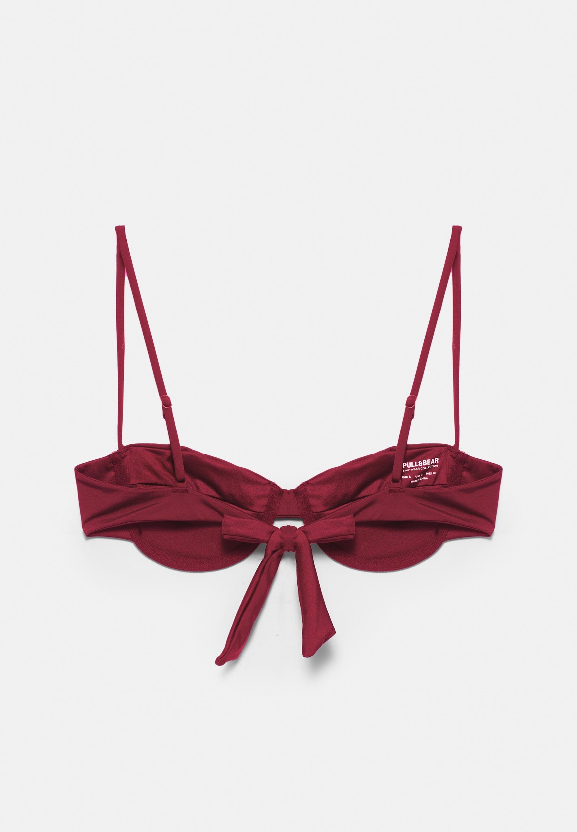 DRAPED BALCONETTE - BIKINI TOP - Bikinitop - dark red