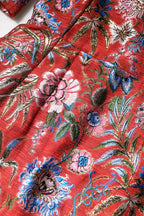Red Floral Jacquard A-line Mini Dress