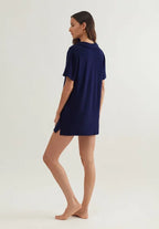 COLLAR DRESS - Dress - navy