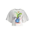 White Cotton Women Top