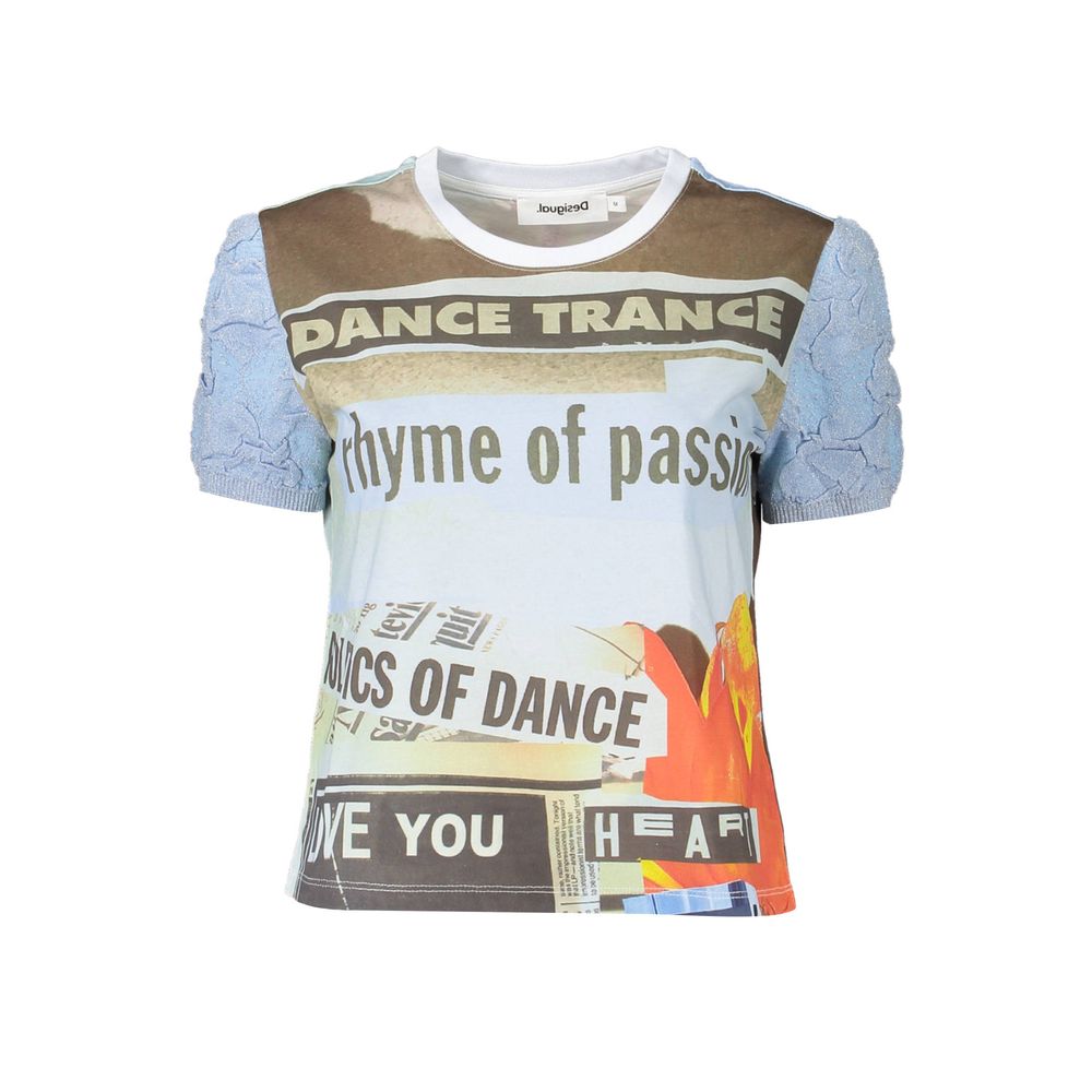 Azzurro Cotton Women T-Shirt