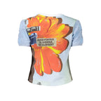 Azzurro Cotton Women T-Shirt