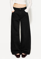 WIDE-LEG - Wide leg - black