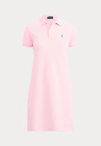 COTTON MESH POLO DRESS - Sweater dress - carmel pink