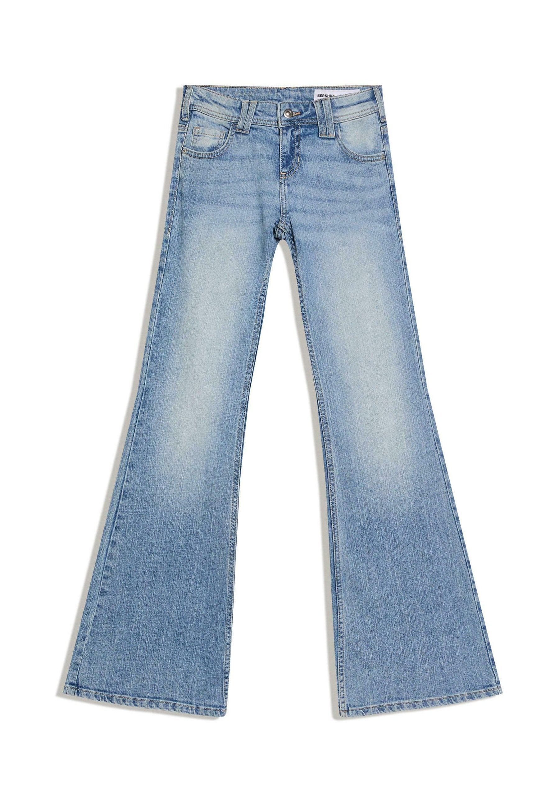 EMBROIDERED FLARED LOW-RISE - JEANS 01042335 - Flared Jeans - light blue