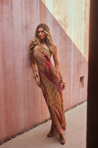 Isabella Patchwork Maxi Dress