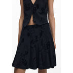 Black Polyester Women Skirt