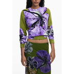 Verde Polyester Women Skirt with Elastic Waist