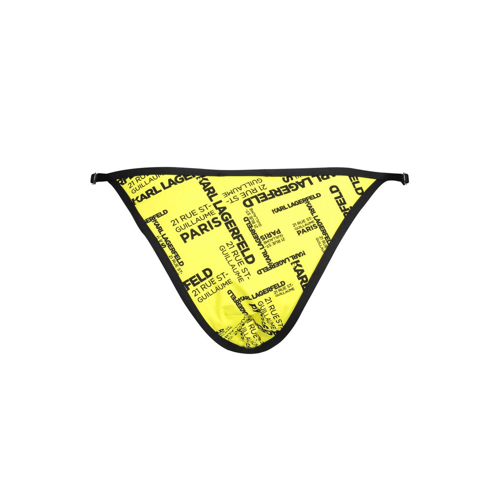 Yellow Polyamide Women's Swim Brief