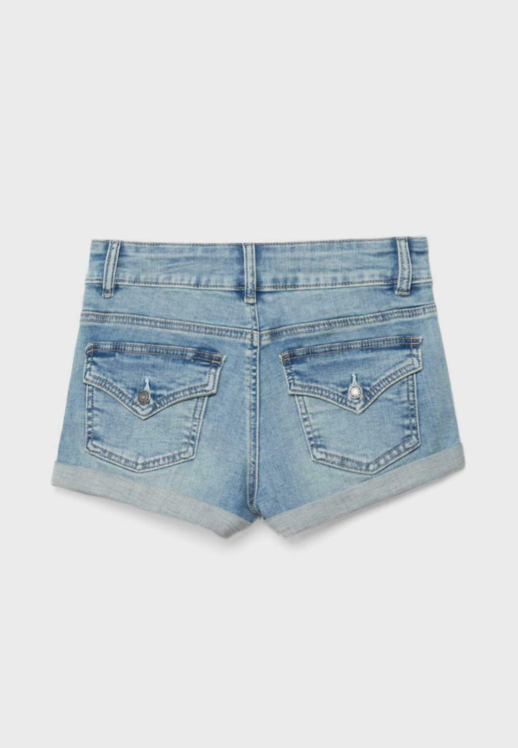 Jeansshort - stone blue denim