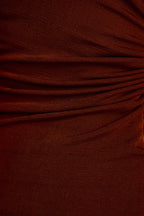 Aftergold Rust Cutout Midi Dress