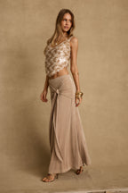 Almara Champagne Maxi Skirt
