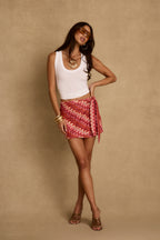 Amaya Crochet Wrap Mini Skirt