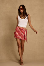 Amaya Crochet Wrap Mini Skirt