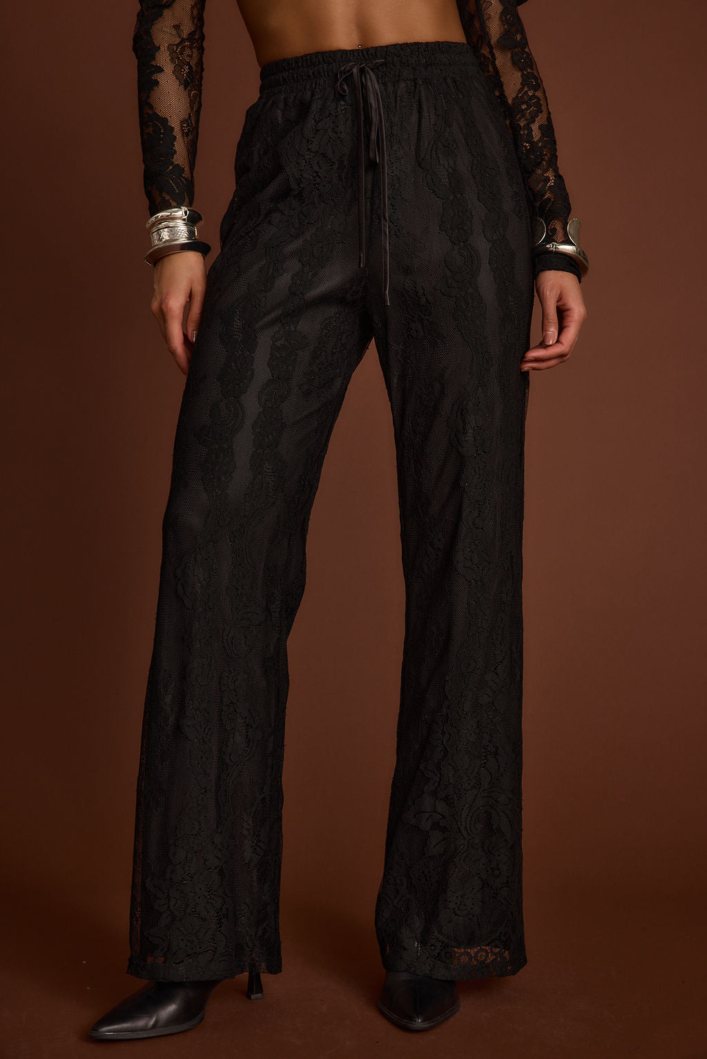 Ambrose Black Lace Pull On Pants