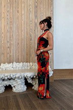Amour Floral Strapless Scarf Top