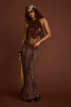 Julia Leopard Print Maxi Skirt