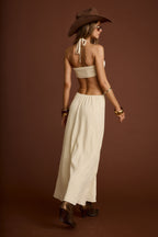 Bella Donna Cream Braided Maxi Dress