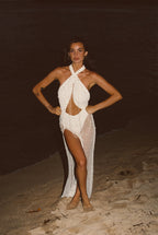 Bellagio White Pearl Maxi Dress