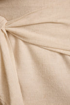 Brisa Natural Linen Mini Skirt