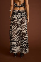 Celia Zebra Maxi Skirt