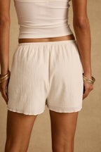 Clear Breeze Ivory Gauze Shorts