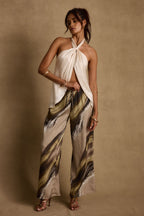 Clear Breeze Marble Satin Pants