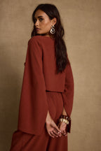 Clear Breeze Rust Linen Top
