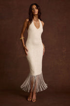 Cordelia Ivory Sequin Midi Dress