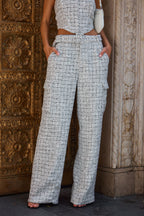 Camille Tweed Belted Trousers